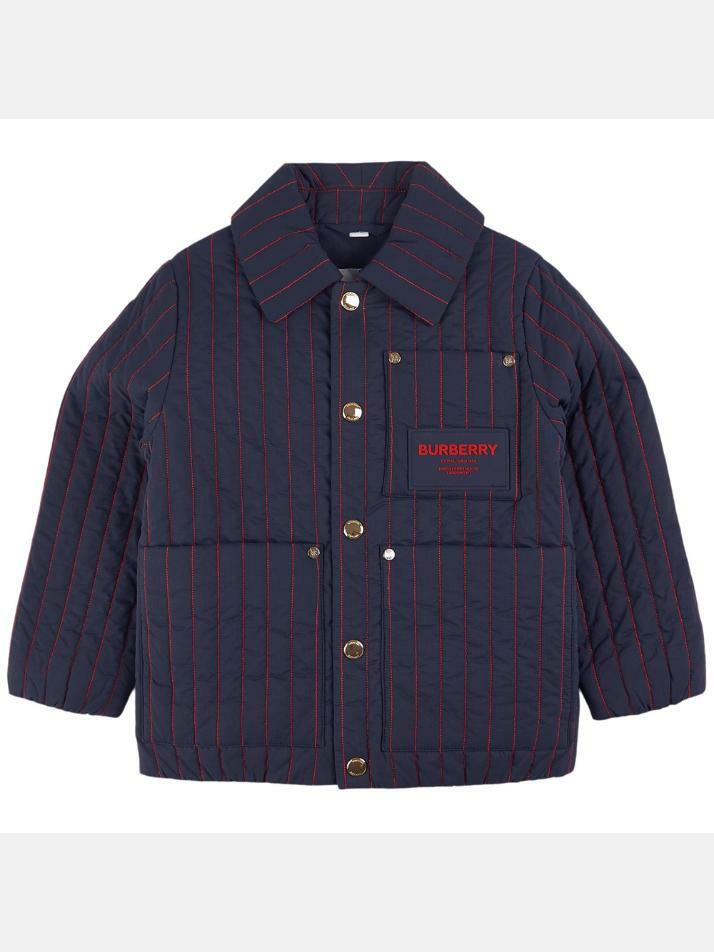[버버리] 22FW 키즈 여성 로고패치 자켓 미드나잇 8053728