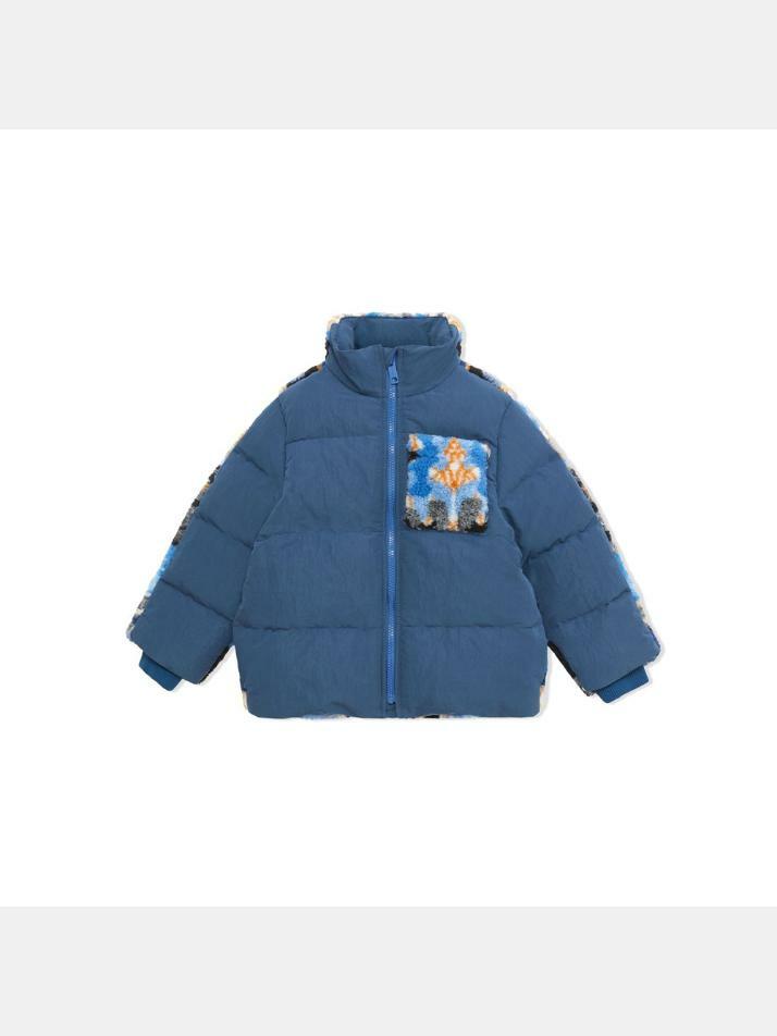 [버버리] 22FW 키즈 여성 리버스 플리스 패딩 자켓 블루 8053703