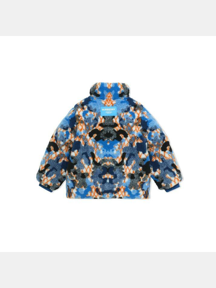 [버버리] 22FW 키즈 여성 리버스 플리스 패딩 자켓 블루 8053703