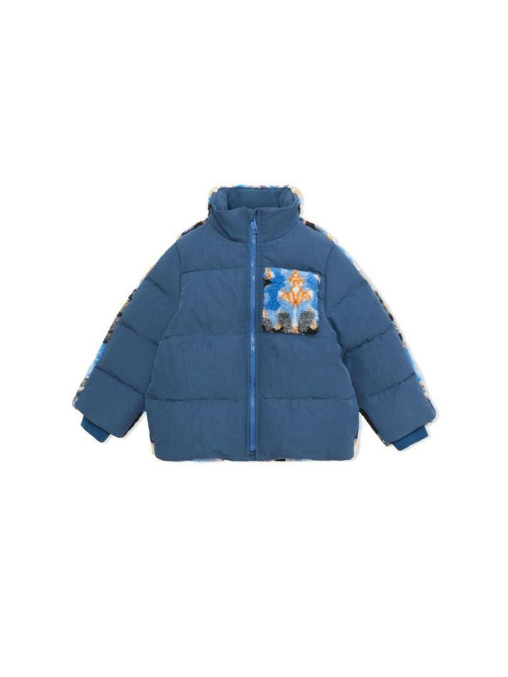 [버버리] 22FW 키즈 여성 리버스 플리스 패딩 자켓 블루 8053703