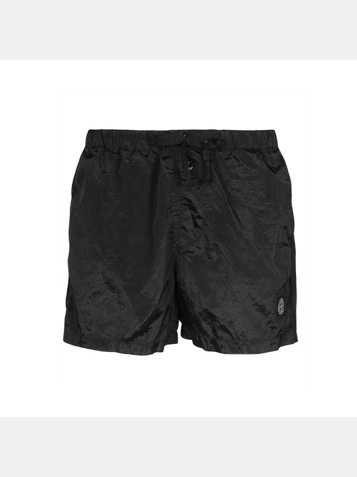 [스톤 아일랜드] 23SS 로고 스윔 숏팬츠 블랙 1015B0643 A0029