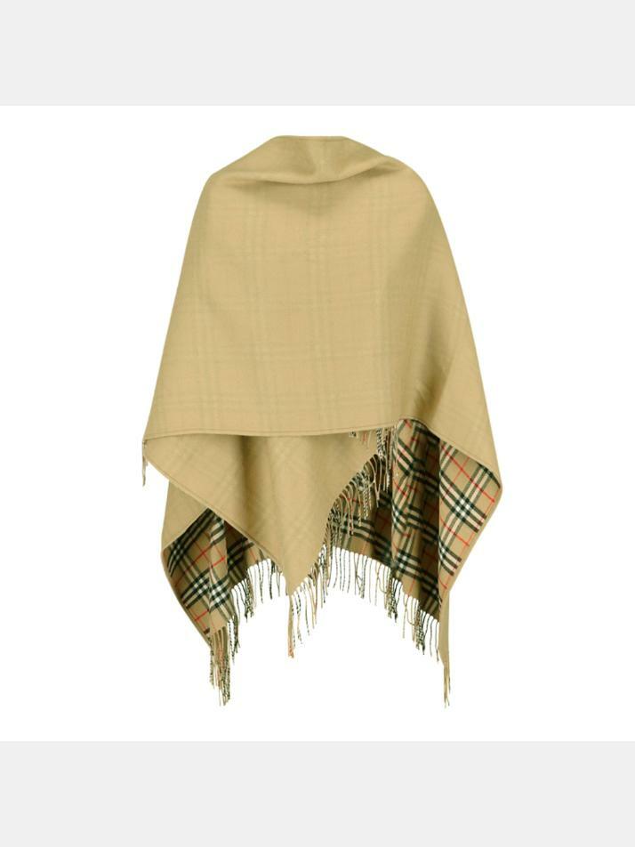 [버버리] 24SS 리버시블 체크 케이프 아카이브 베이지 8071673