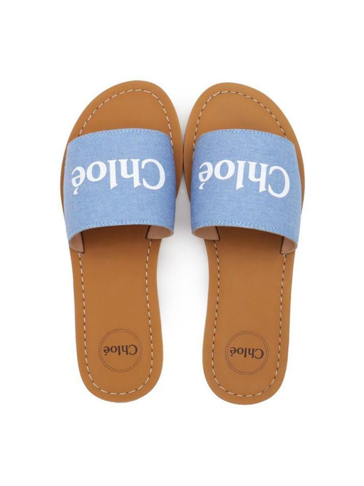 [끌로에] 24SS 키즈 여성 로고 데님 샌들 블루 C20185 Z10