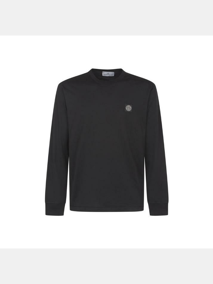 [스톤 아일랜드] 23FW 로고 패치 티셔츠 블랙 791522713 A0029