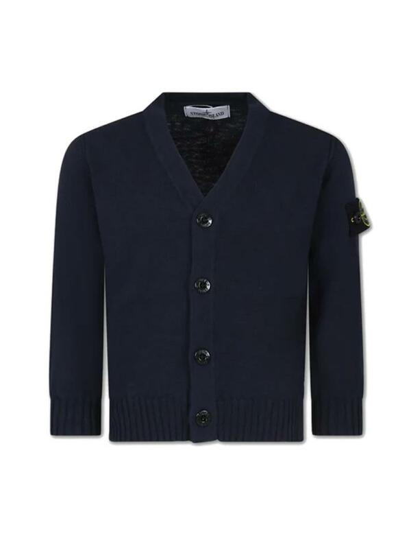 [스톤 아일랜드] 24SS 키즈 여성 와펜 버튼 가디건 8016511B0 V0020