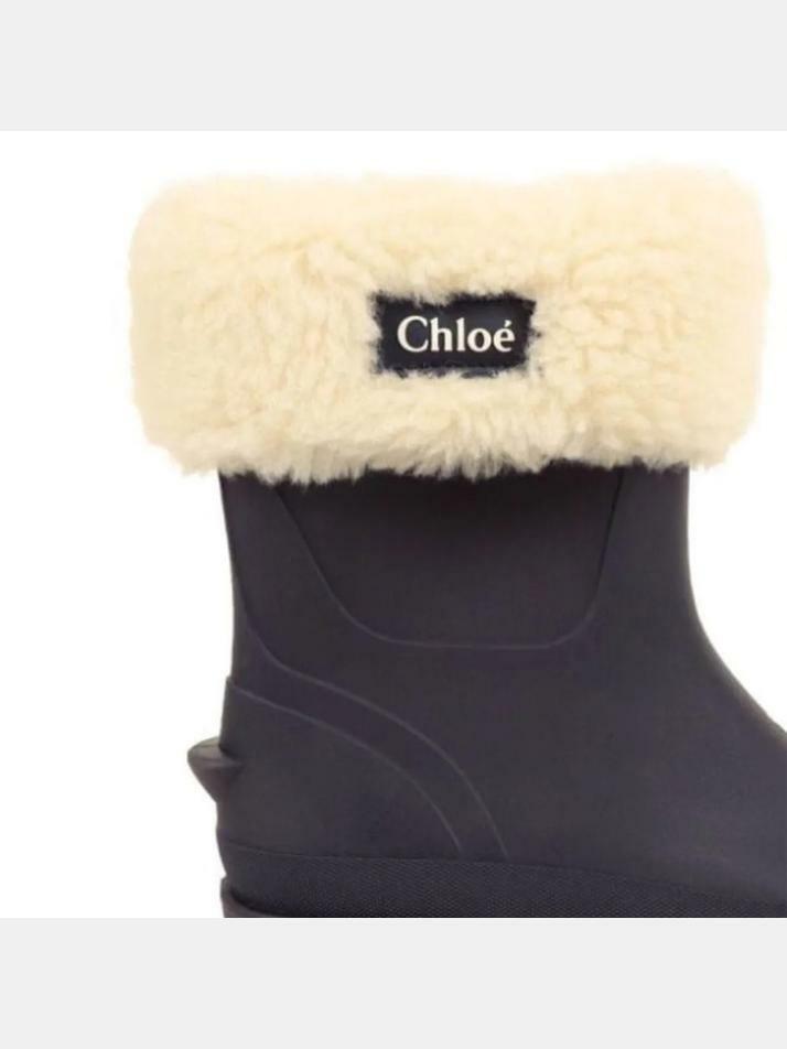 [끌로에] 24FW 키즈 로고 퍼 레인부츠 블루 C20283 859