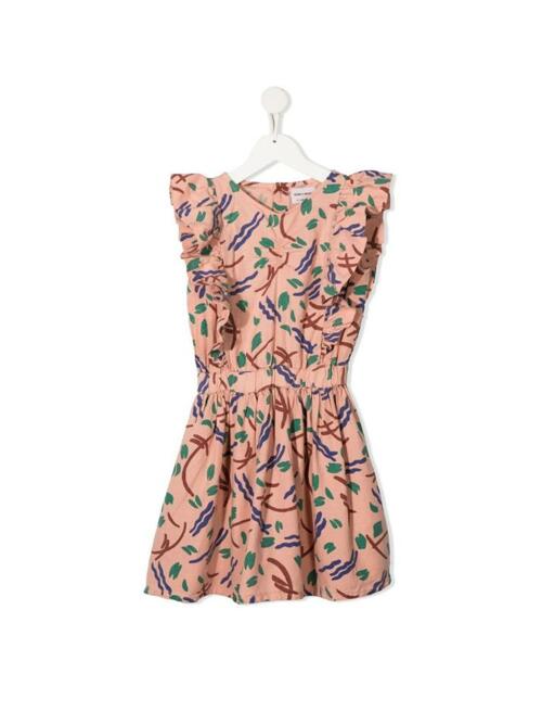 [보보쇼즈] 21FW 키즈 러플 오가닉 코튼 원피스 121AC165 508