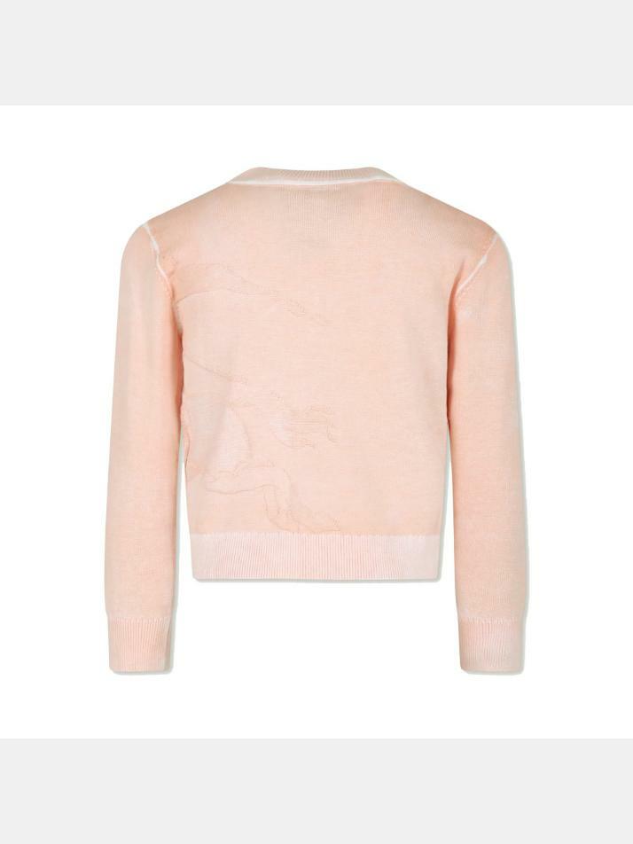 [버버리] 24FW 키즈 기사 버튼 가디건 더스티핑크 8087221