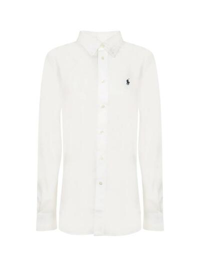 [랄프로렌] 24FW 포니 자수 클래식 셔츠 화이트 211941509 002