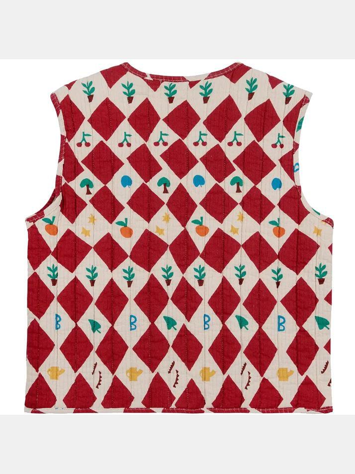 [보보쇼즈] 24FW 키즈 할리퀸 울 오버 퀄팅 조끼 B224AC125 611