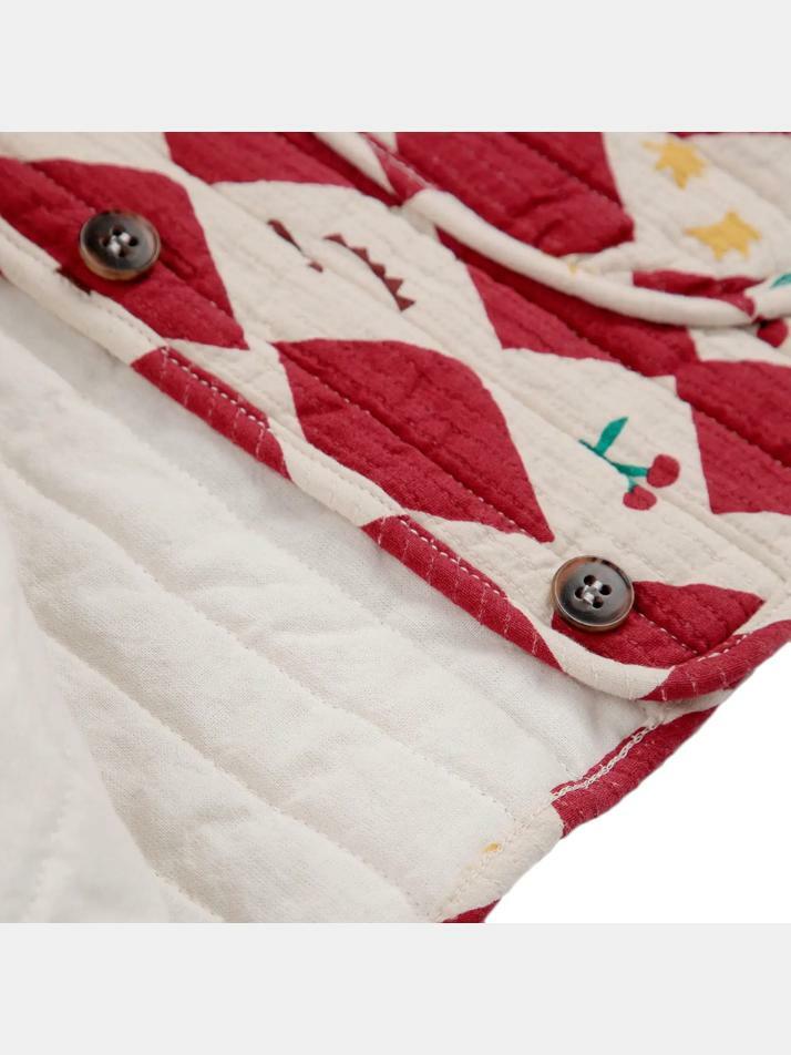 [보보쇼즈] 24FW 키즈 할리퀸 울 오버 퀄팅 조끼 B224AC125 611