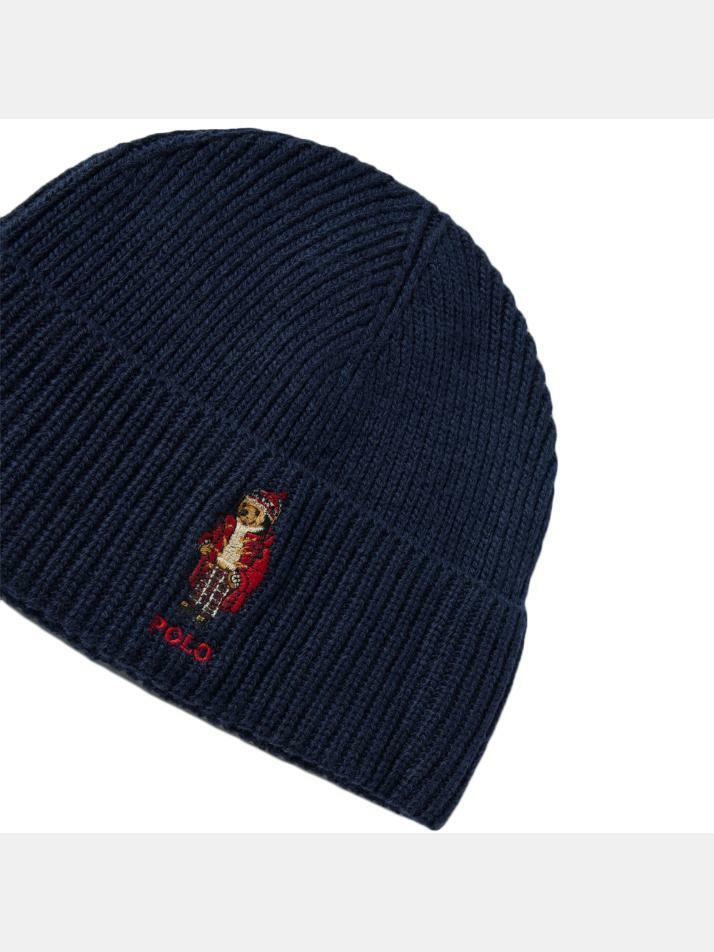 [랄프로렌] 24FW 홀리데이 베어 자수 비니 네이비 449959381 002