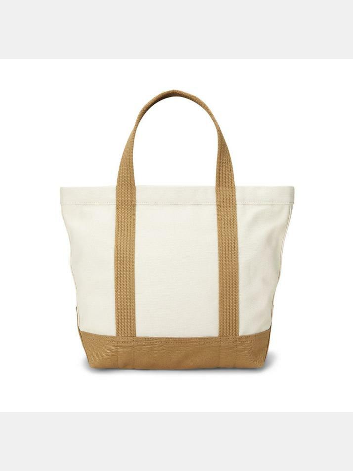 [랄프로렌] 24FW 베어 자수 로고 토트백 에쿠르/탄 428942252 001