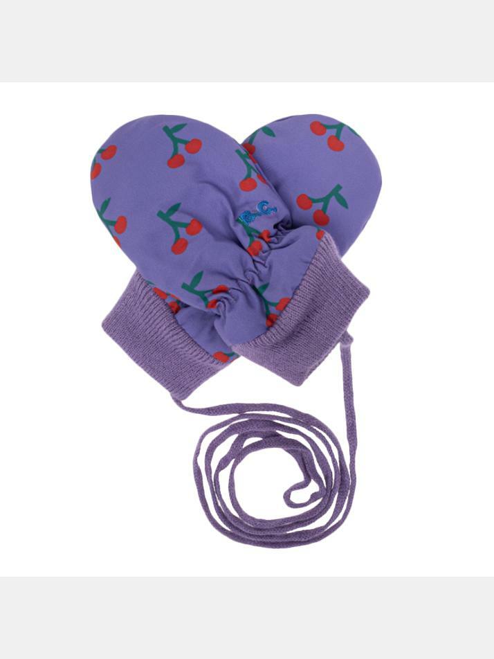 [보보쇼즈] 24FW 키즈 체리 패턴 글러브 퍼플 B224AH027 511