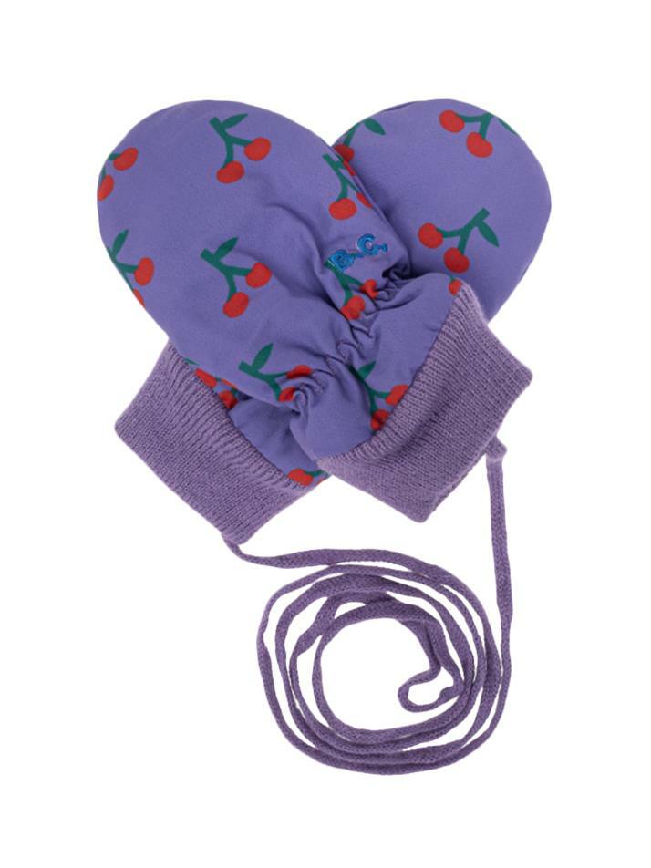 [보보쇼즈] 24FW 키즈 체리 패턴 글러브 퍼플 B224AH027 511