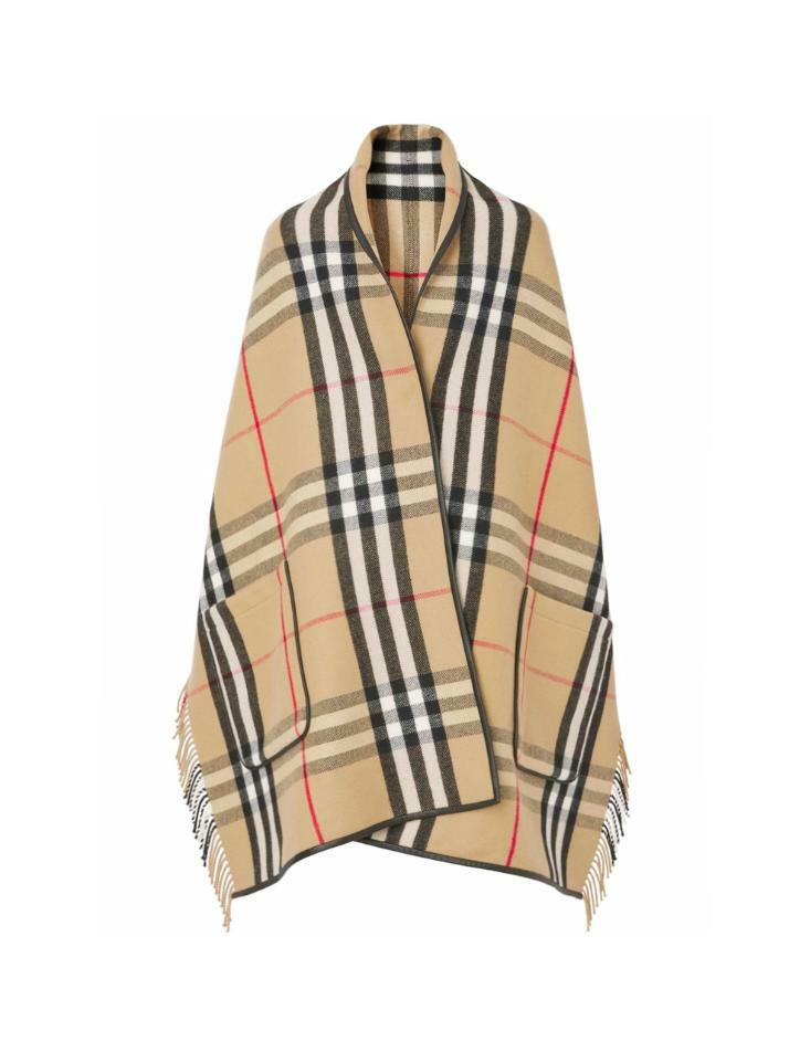 [버버리] 24FW 자이언트 체크 포캣 케이프 8049692