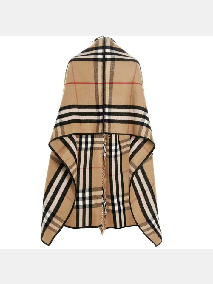 [버버리] 24FW 자이언트 체크 포캣 케이프 8049692