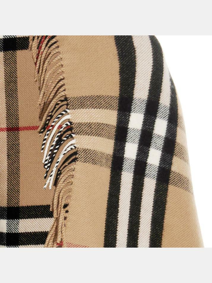 [버버리] 24FW 자이언트 체크 포캣 케이프 8049692