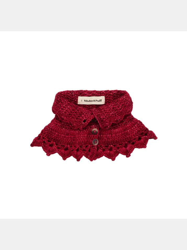 [미샤앤퍼프] 24FW 키즈 크로셰 버튼 카라 베리 MP175010 608