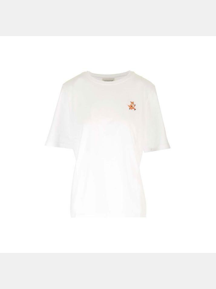 [메종 키츠네] 25SS 스피디 폭스 티셔츠 화이트 MW00119KJ0008 P100