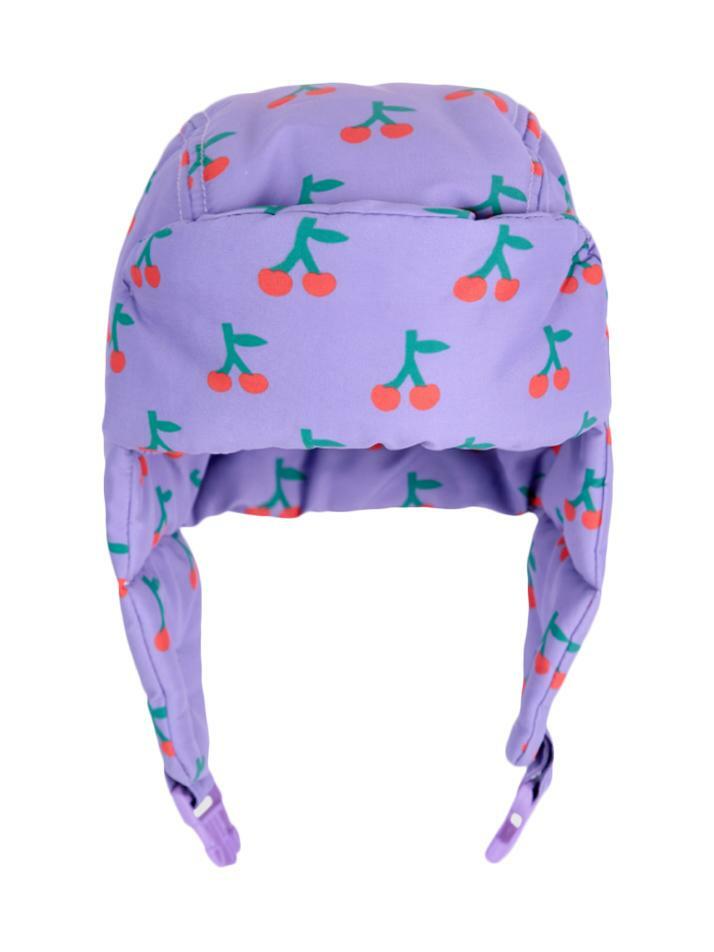 [보보쇼즈] 24FW 키즈 체리 패턴 트래퍼햇 퍼플 B224AH023 511
