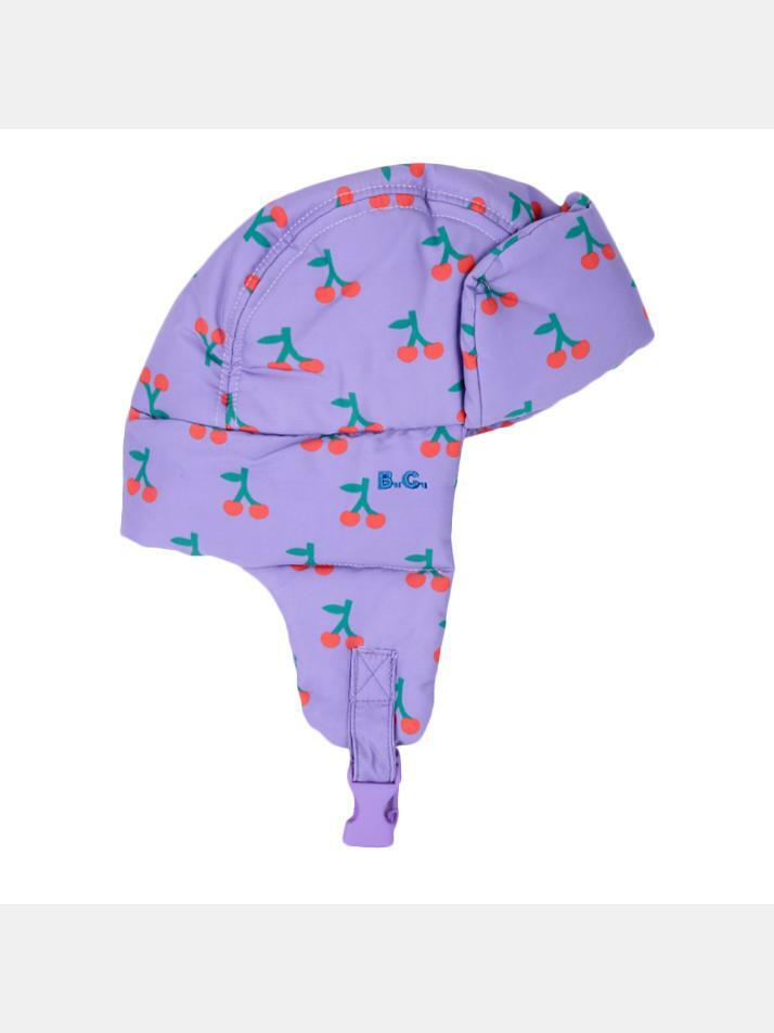 [보보쇼즈] 24FW 키즈 체리 패턴 트래퍼햇 퍼플 B224AH023 511
