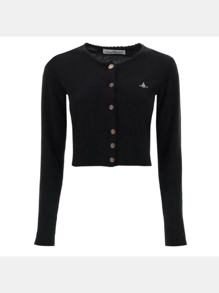 [비비안웨스트우드] 24SS ORB 자수 베아 숏 가디건 1803002U Y0006 N403