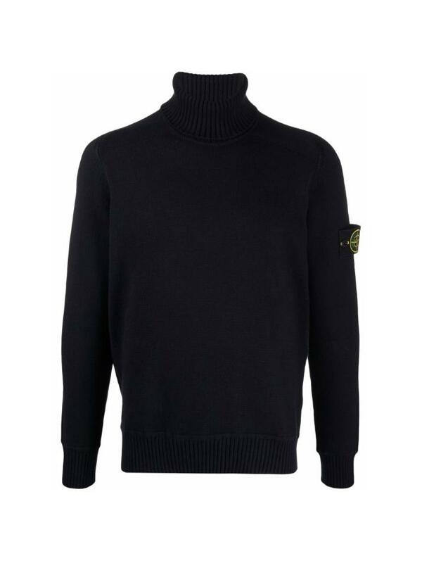 [스톤 아일랜드] 13주년 와펜 패치 터틀넥 니트 7515542A2 V0020