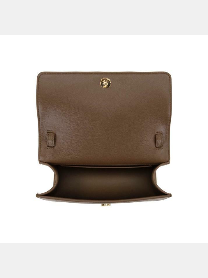 [버버리] 25SS 메디슨 체크 플랩 크로스백 브라운 8084492