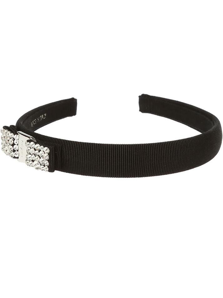 [페라가모] 25SS 바라 크리스탈 헤어밴드 블랙 34-7581 0713034