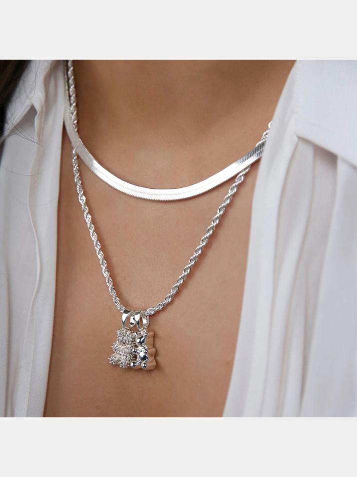 [크리스탈 헤이즈] 22FW 로프 체인 넥클리스 실버 SILVER ROPE CHAIN