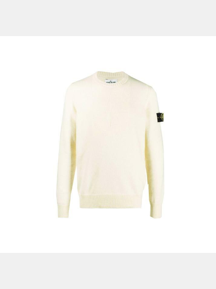 [스톤 아일랜드]14주년 와펜 크루넥 울니트 아이보리 7515503A7 V0099