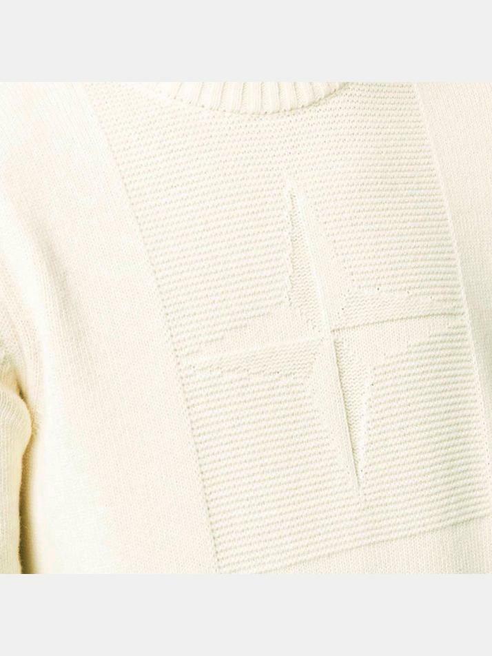 [스톤 아일랜드]14주년 와펜 크루넥 울니트 아이보리 7515503A7 V0099