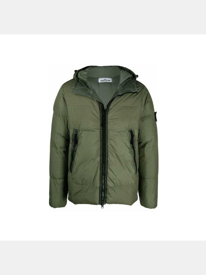 [스톤 아일랜드] 14주년 와펜 크링클랩스 후드 패딩 751540123 V0055