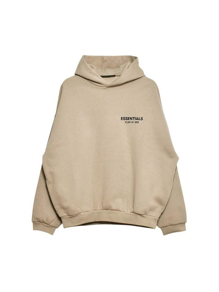 [피어오브갓] 24FW 에센셜 기모 후드티 192HO246257F DESERT SAND