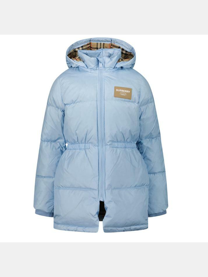 [버버리] 22FW 키즈 로고 패치 후드 패딩 자켓 8053900