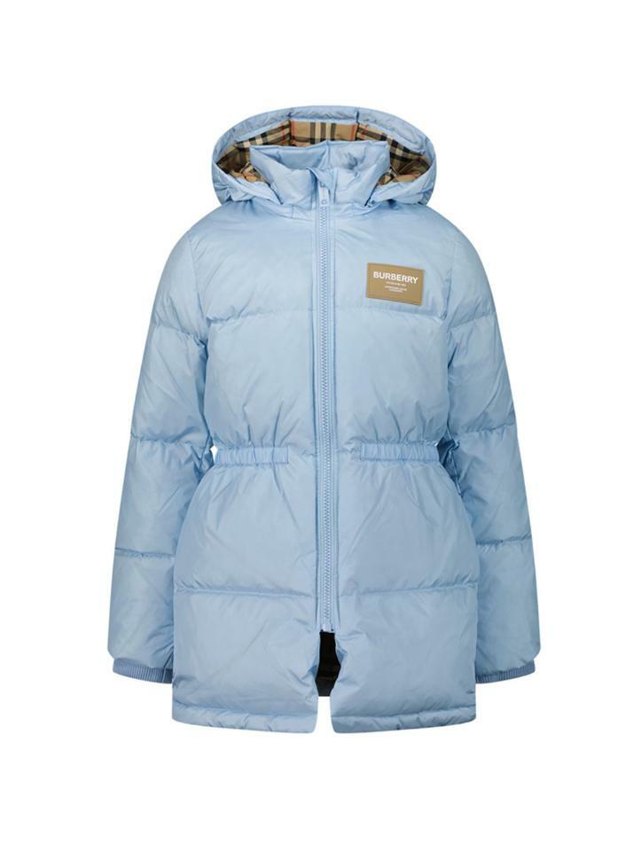 [버버리] 22FW 키즈 로고 패치 후드 패딩 자켓 8053900