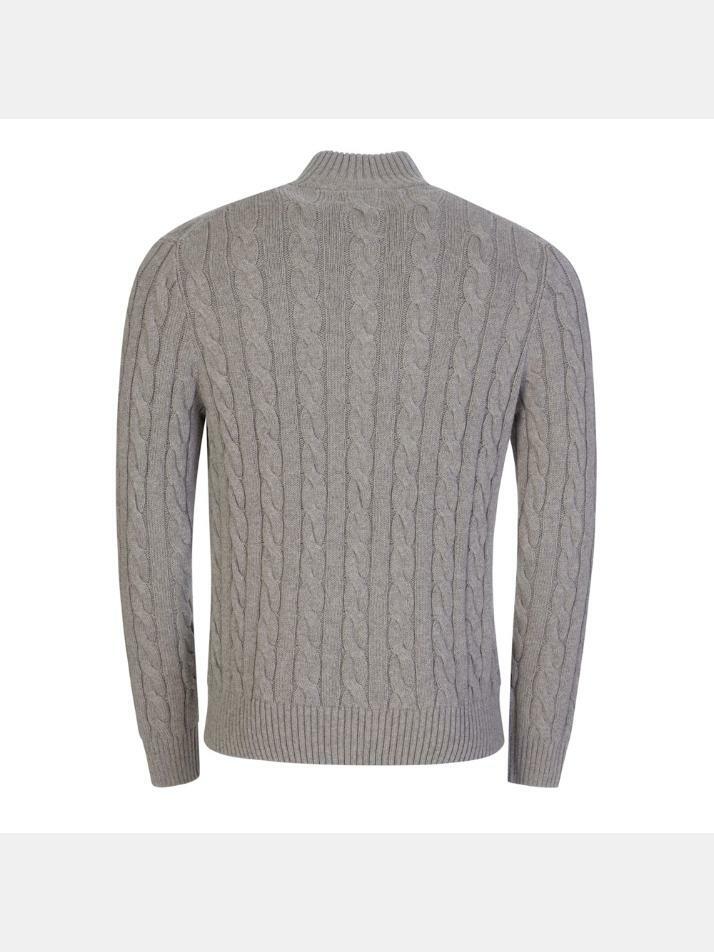 [랄프로렌] 25SS 포니 자수 케이블 반집업 니트 710810841 002