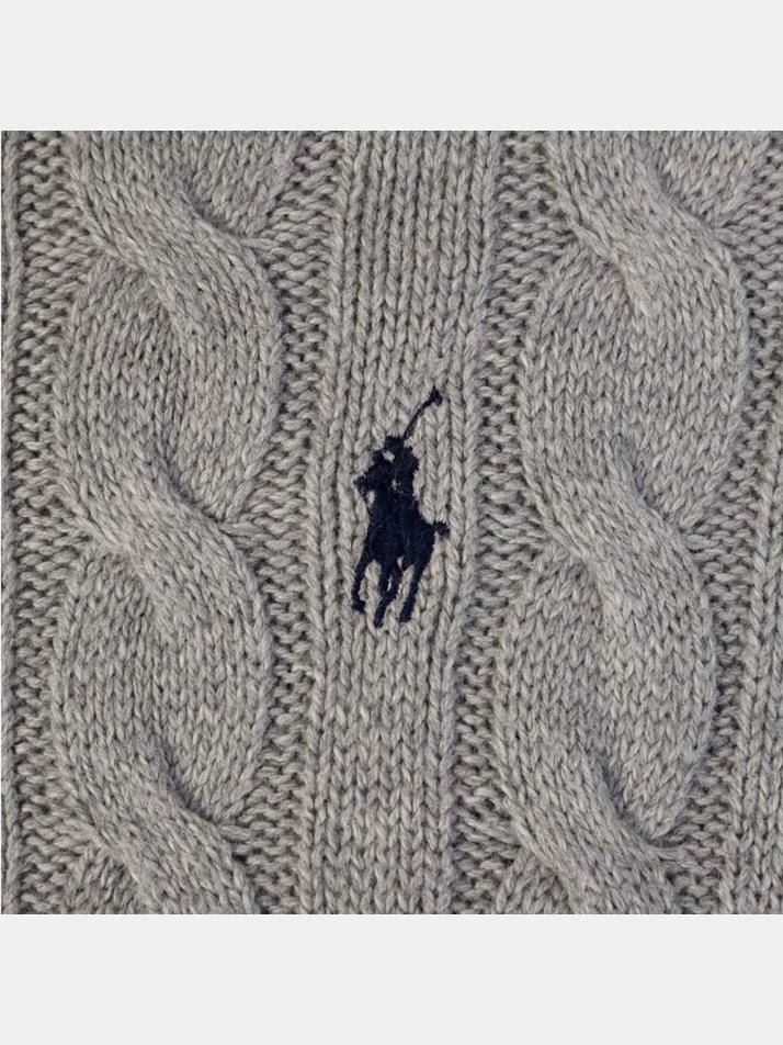 [랄프로렌] 25SS 포니 자수 케이블 반집업 니트 710810841 002