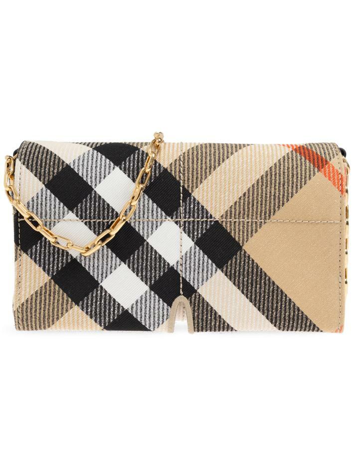 [버버리] 25SS 스닙 체크 자카드 미니 체인백 샌드 8103697