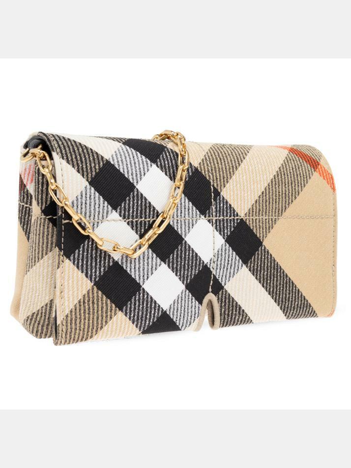 [버버리] 25SS 스닙 체크 자카드 미니 체인백 샌드 8103697