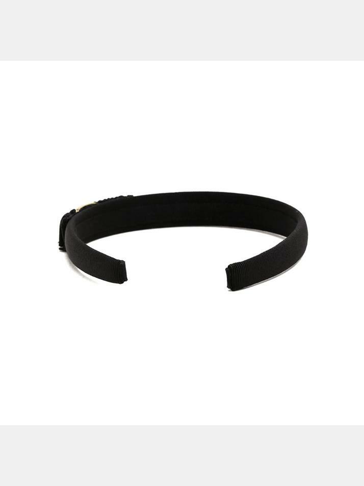 [페라가모] 25SS 금장 바라 리본 헤어밴드 블랙 34-6971 0660977