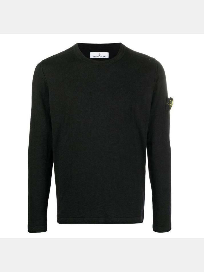 [스톤 아일랜드] 25SS 와펜 패치 니트 블랙 K1S15 5100062 S00B9 V0029