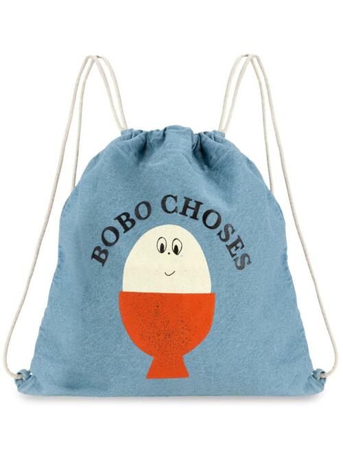 [보보쇼즈] 25SS 키즈 에그 로고 백팩 블루 B125AI027 451