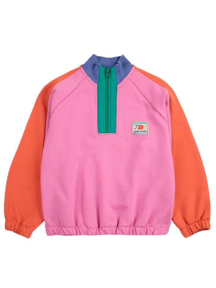 [보보쇼즈] 25SS 키즈 스마일링 로고 패치 집업 맨투맨 B125AC047 561