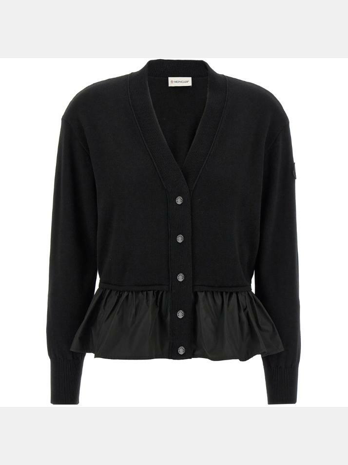 [몽클레어] 25SS 로고 패치 페플럼 가디건 9B000 38 M4066 999