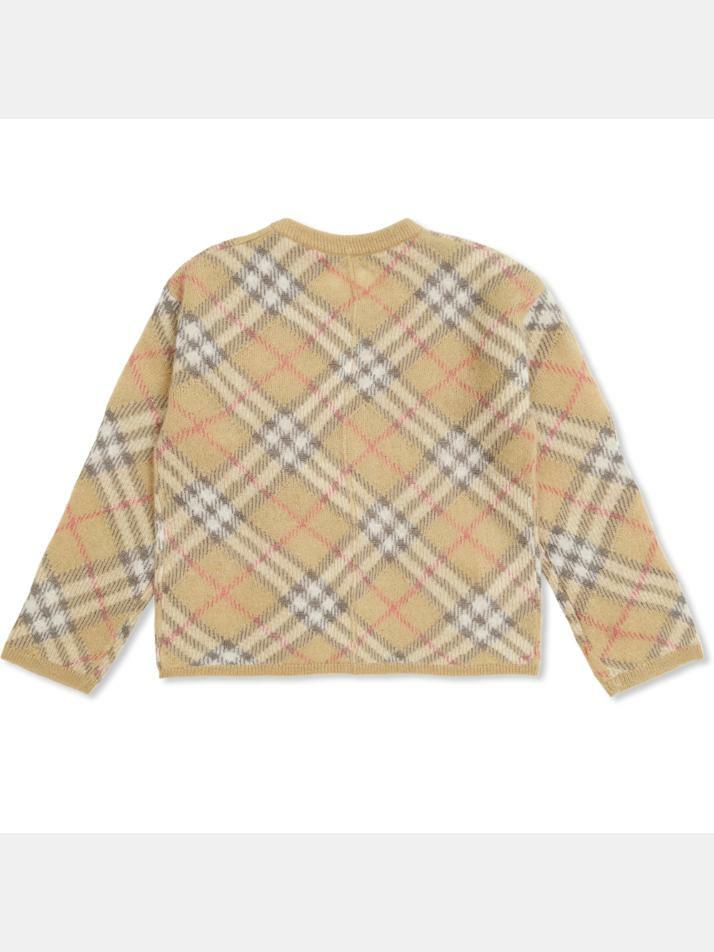 [버버리] 25SS 키즈 빈티지 체크 알파카 가디건 8100092