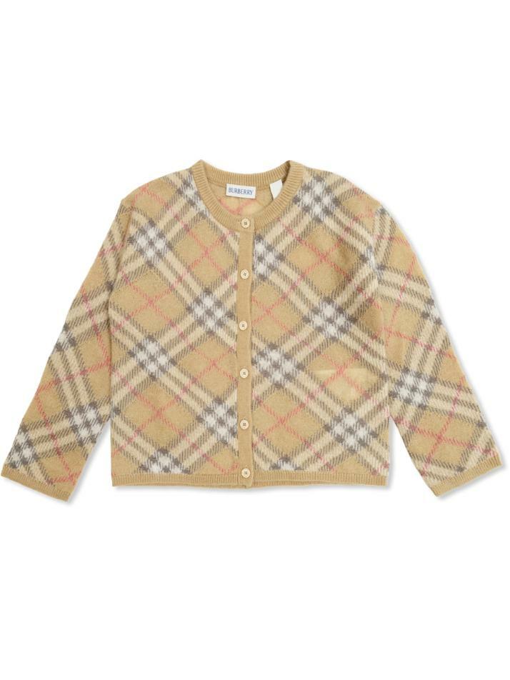 [버버리] 25SS 키즈 빈티지 체크 알파카 가디건 8100092