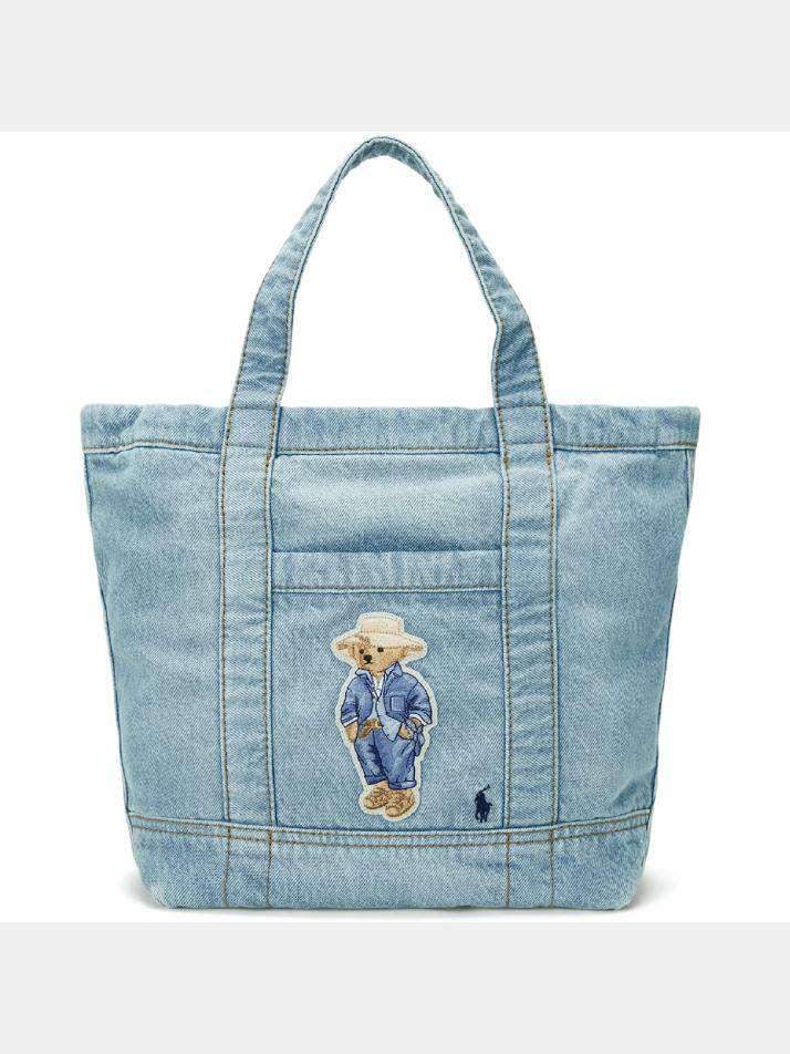 [랄프로렌] 25SS 베어 패치 포니 자수 스몰 토트백 428960636 001