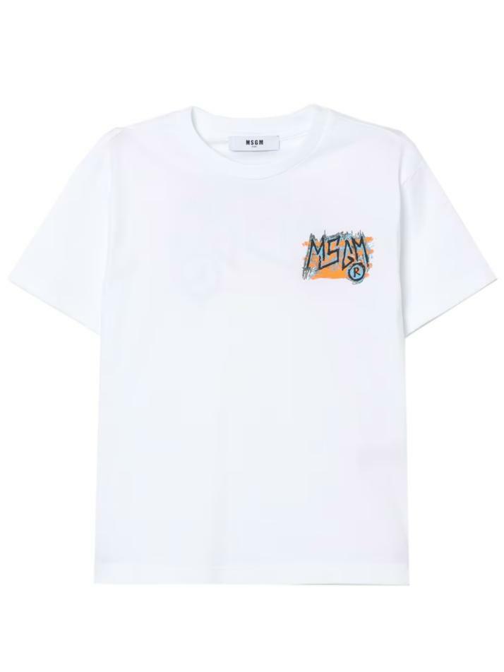 [엠에스지엠] 25SS 키즈 여성 백로고 크루넥 티셔츠 S5MSJBTH308 001